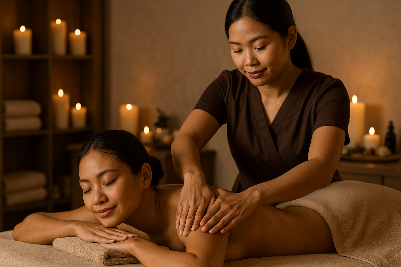 Terapis perempuan Sila Spa siap melayani